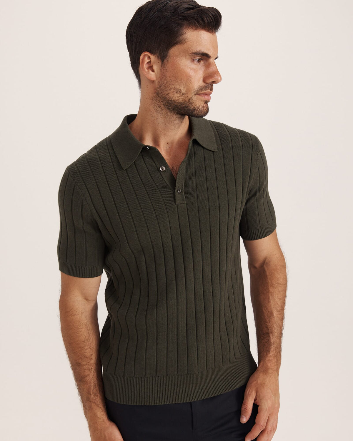 Erol Cotton Rib Knit Polo