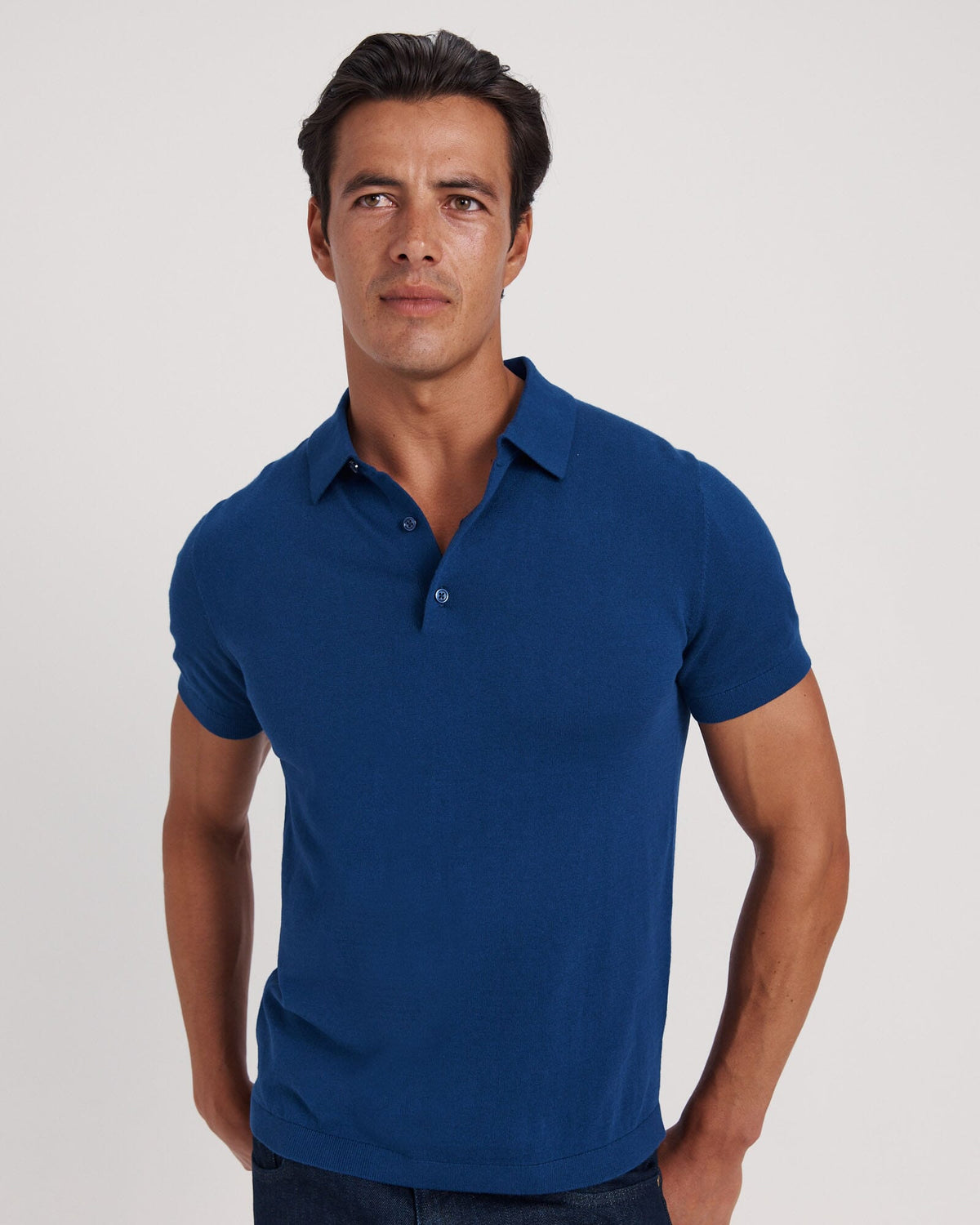 Marone Cotton Knit Polo