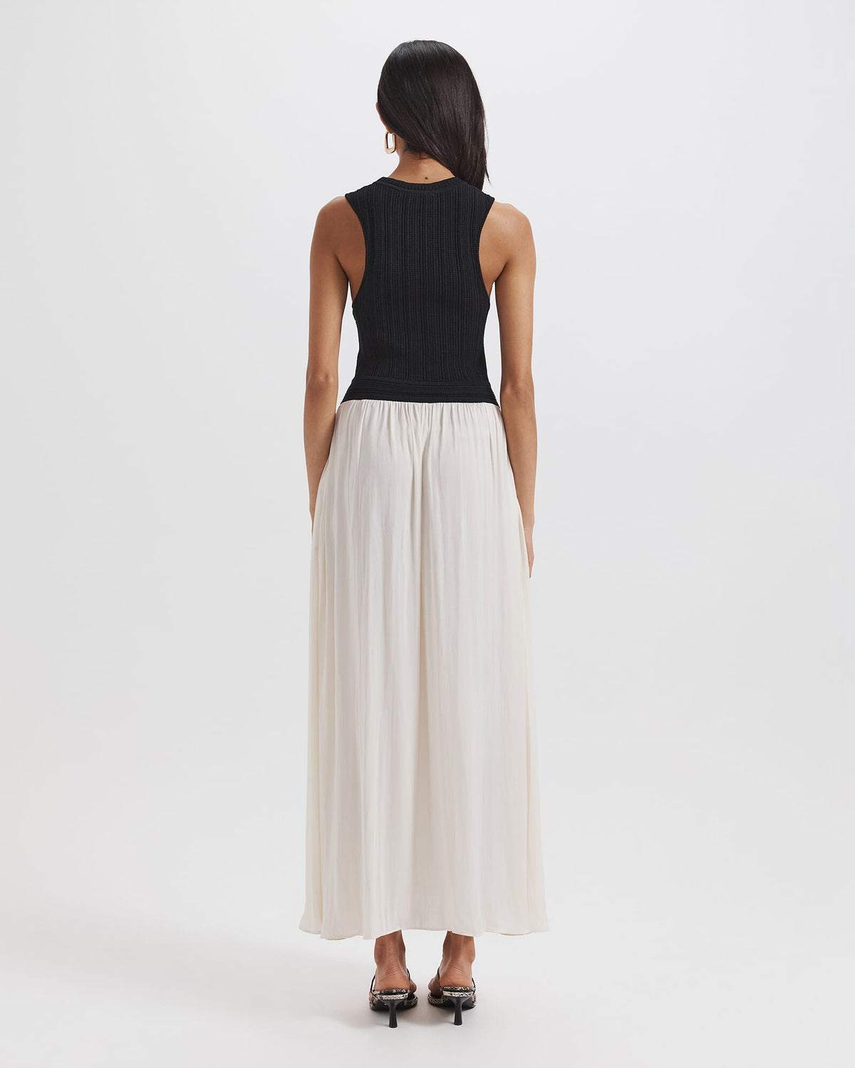 Lillian Mixed Media Midi Dress