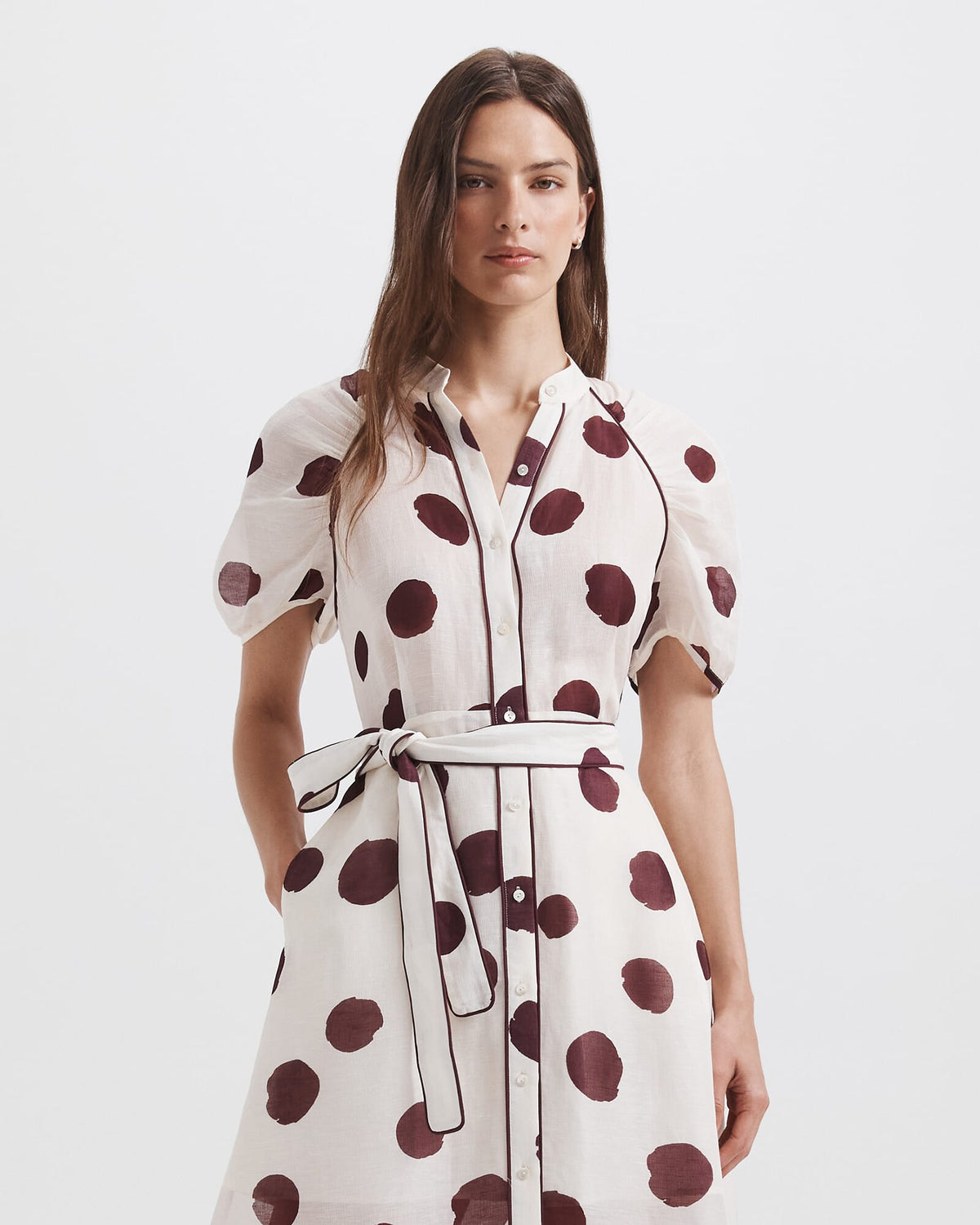 Dolcetto Silk Linen Midi Dress