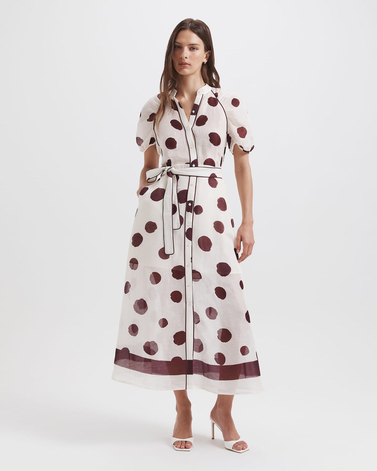 Dolcetto Silk Linen Midi Dress