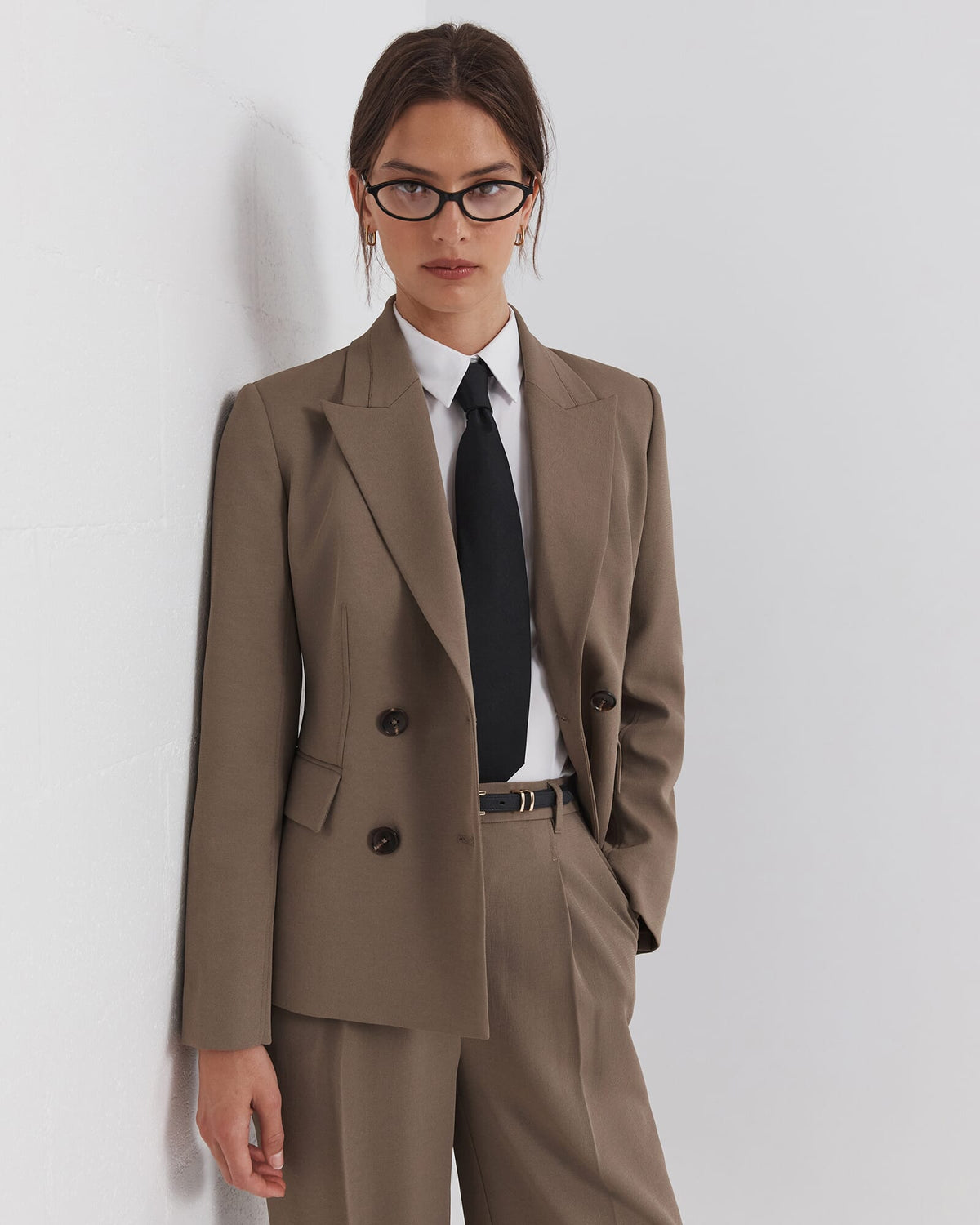 Dharma Stitch Detail Double Breasted Blazer