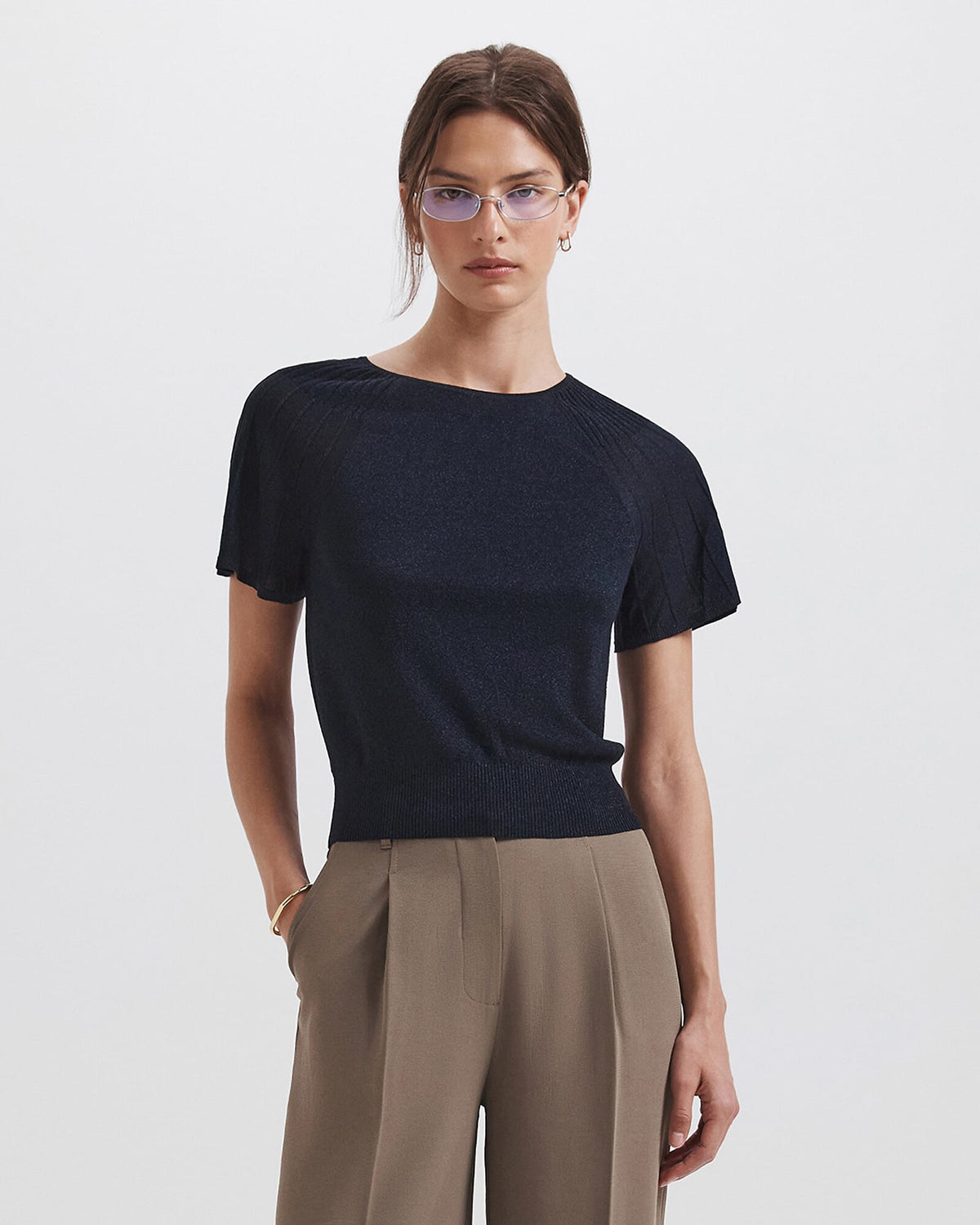 Mariya Sparkling Knit Top