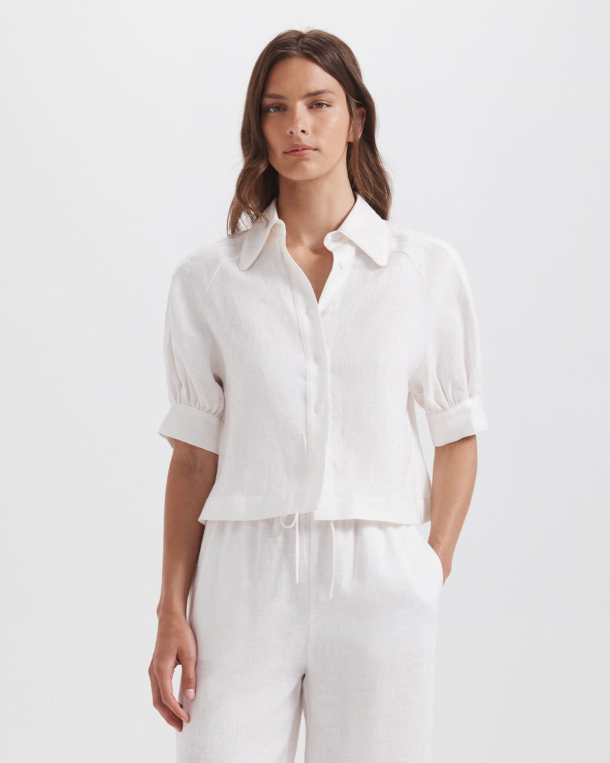 Lila Linen Puff Sleeve Top
