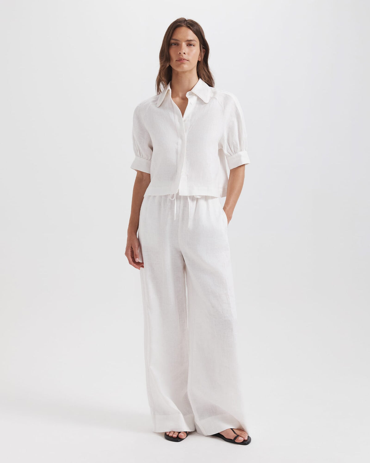 Lila Linen Puff Sleeve Top