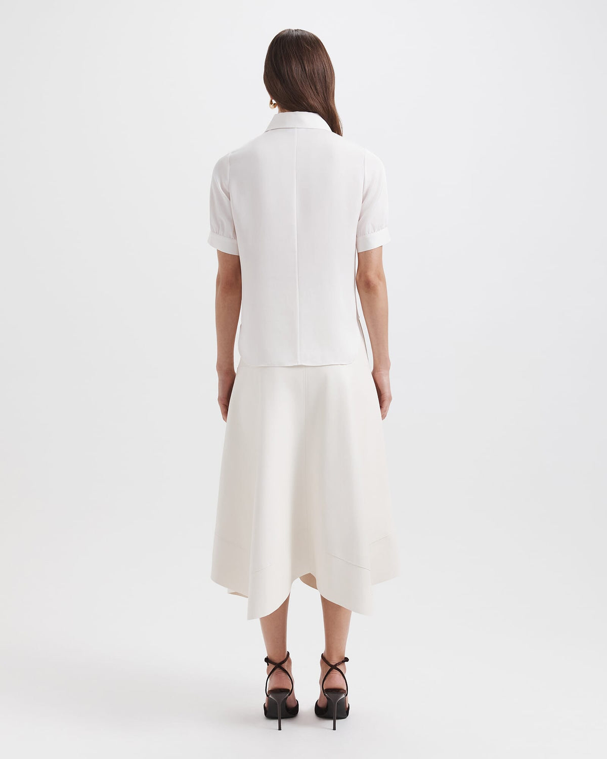 Sadie Silk Short Sleeve Blouse
