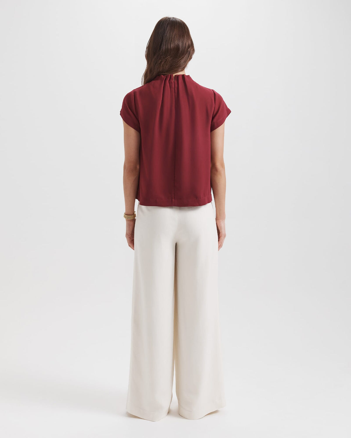 Willa High Neck Short Sleeve Top
