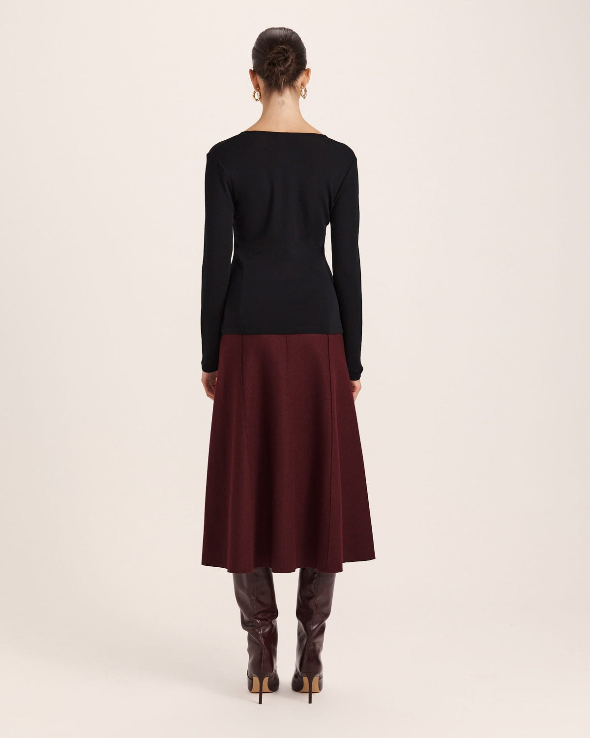 Coco Wool Ruched Long Sleeve Top