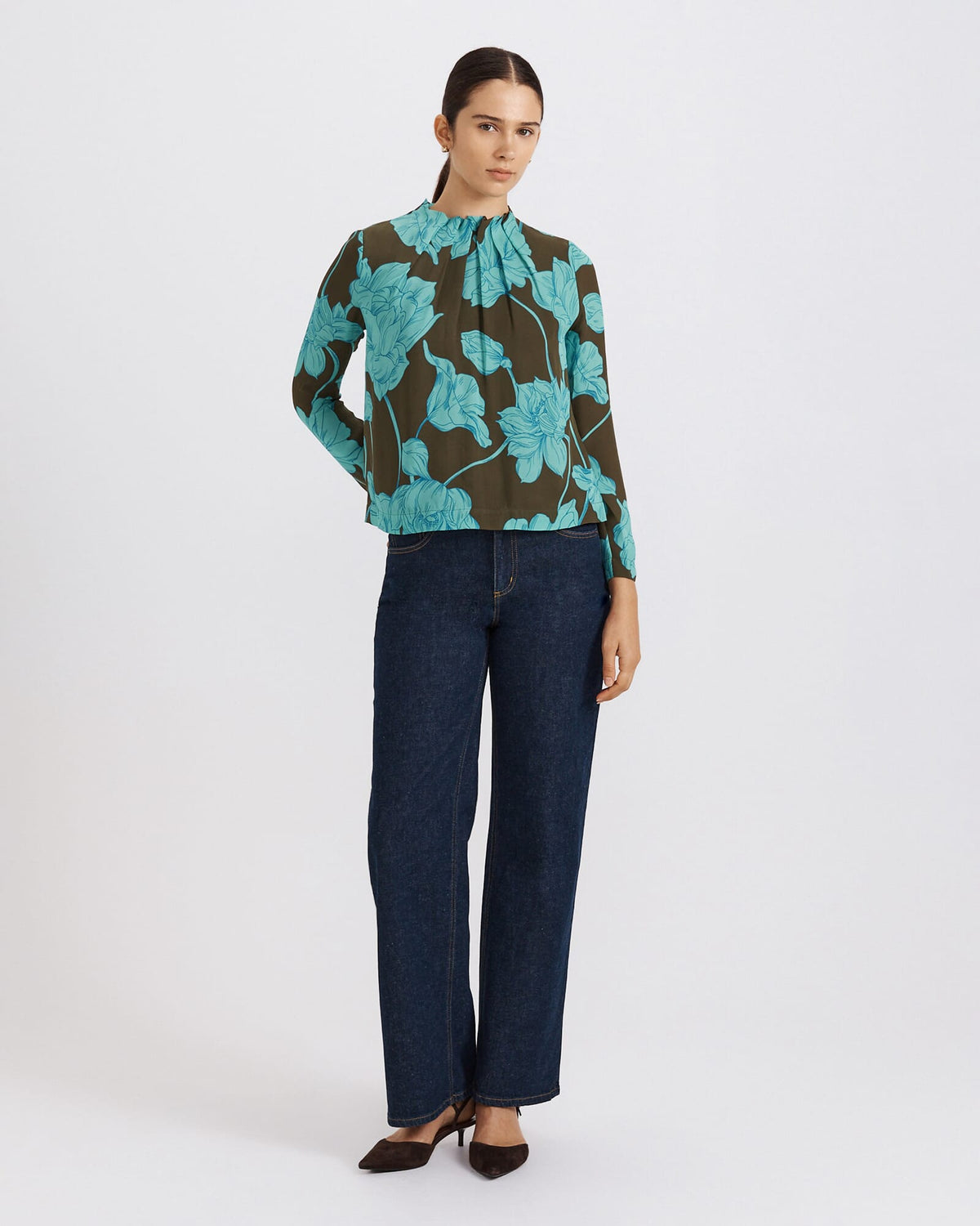 Verdisa Silk Long Sleeve Top