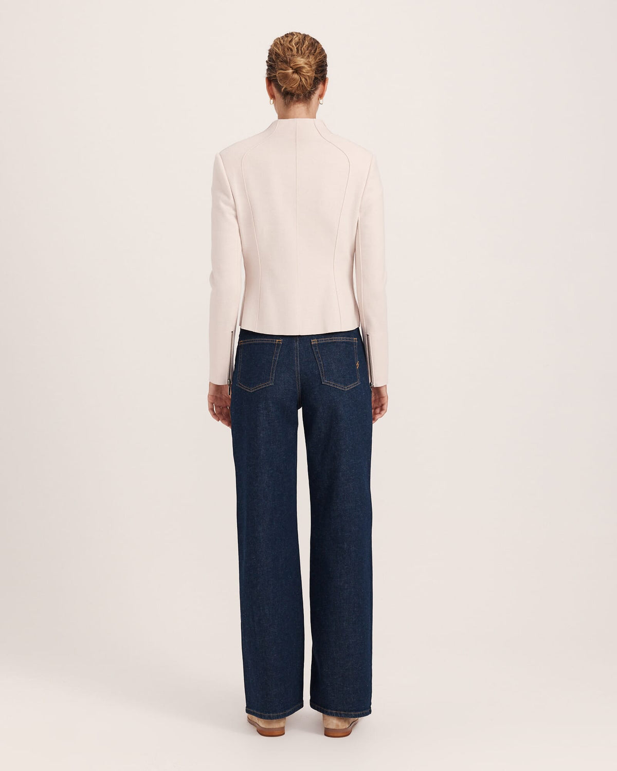 Karla Wool Fitted Biker Jacket