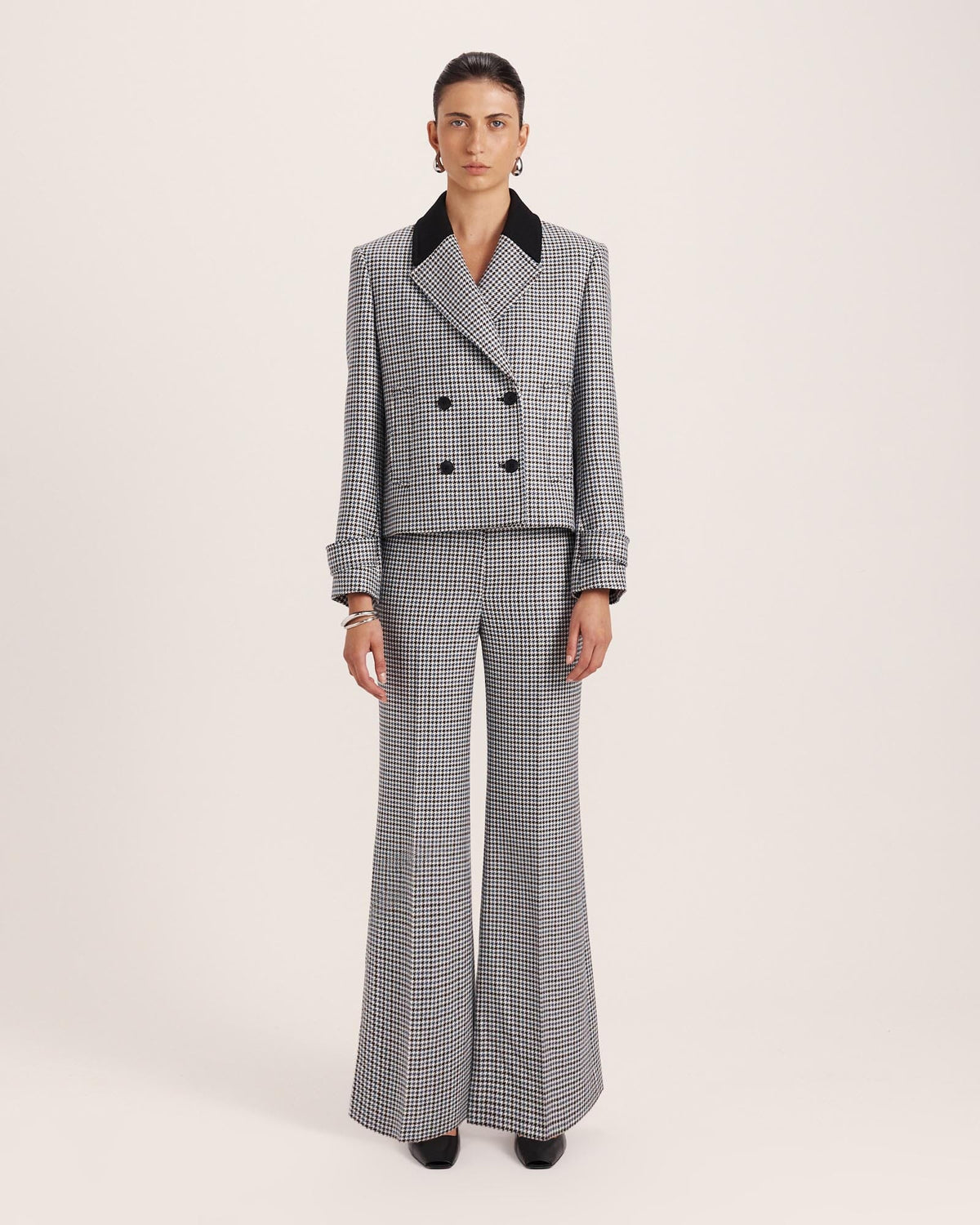 Prudence Wool Check Peacoat