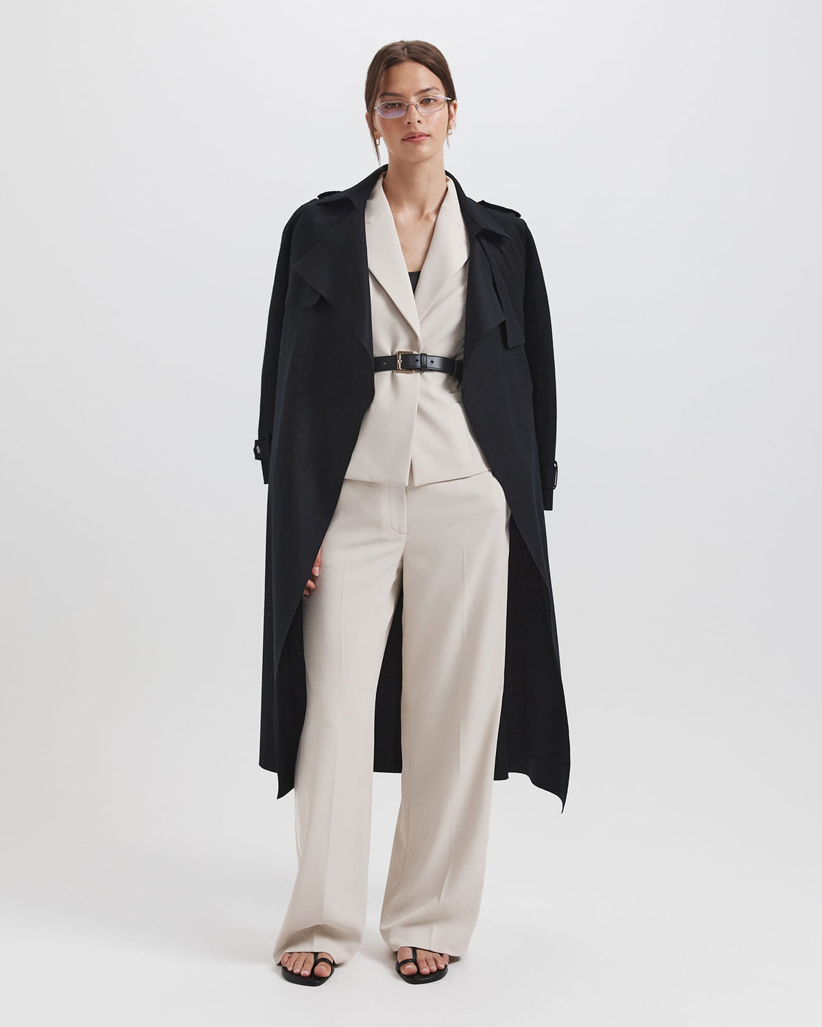 Karla Wool Longline Trench Coat
