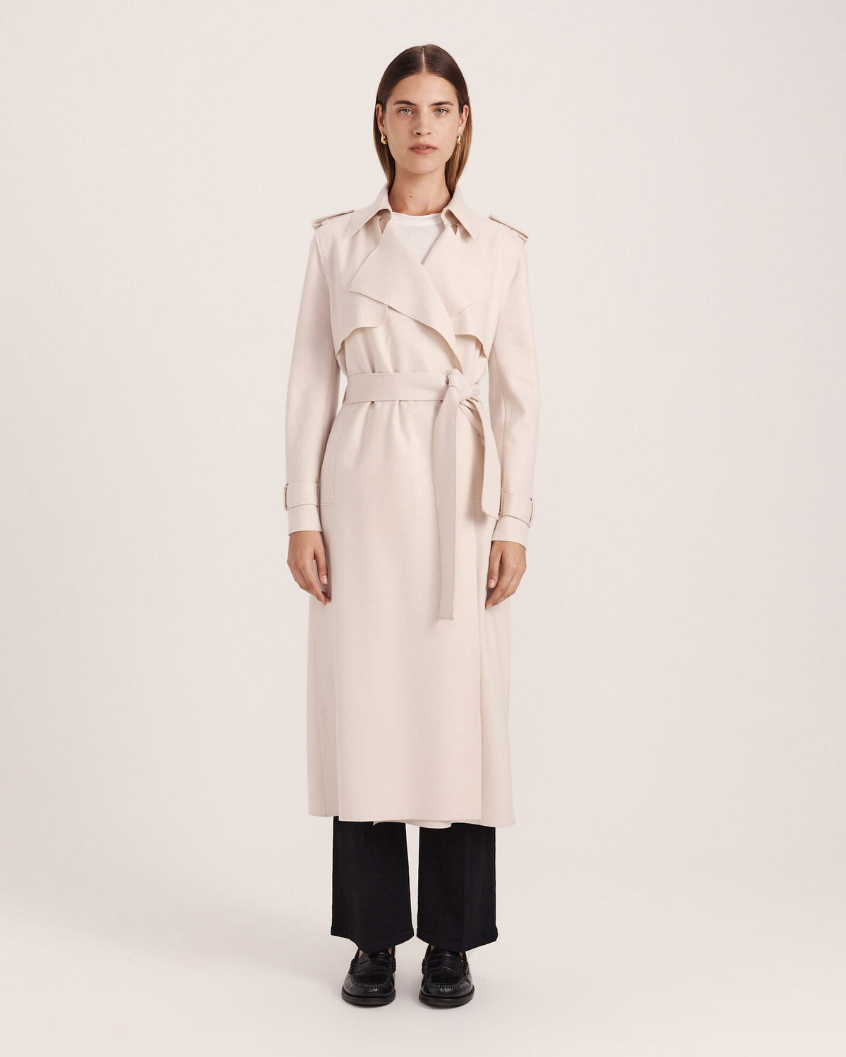 Karla Wool Longline Trench Coat