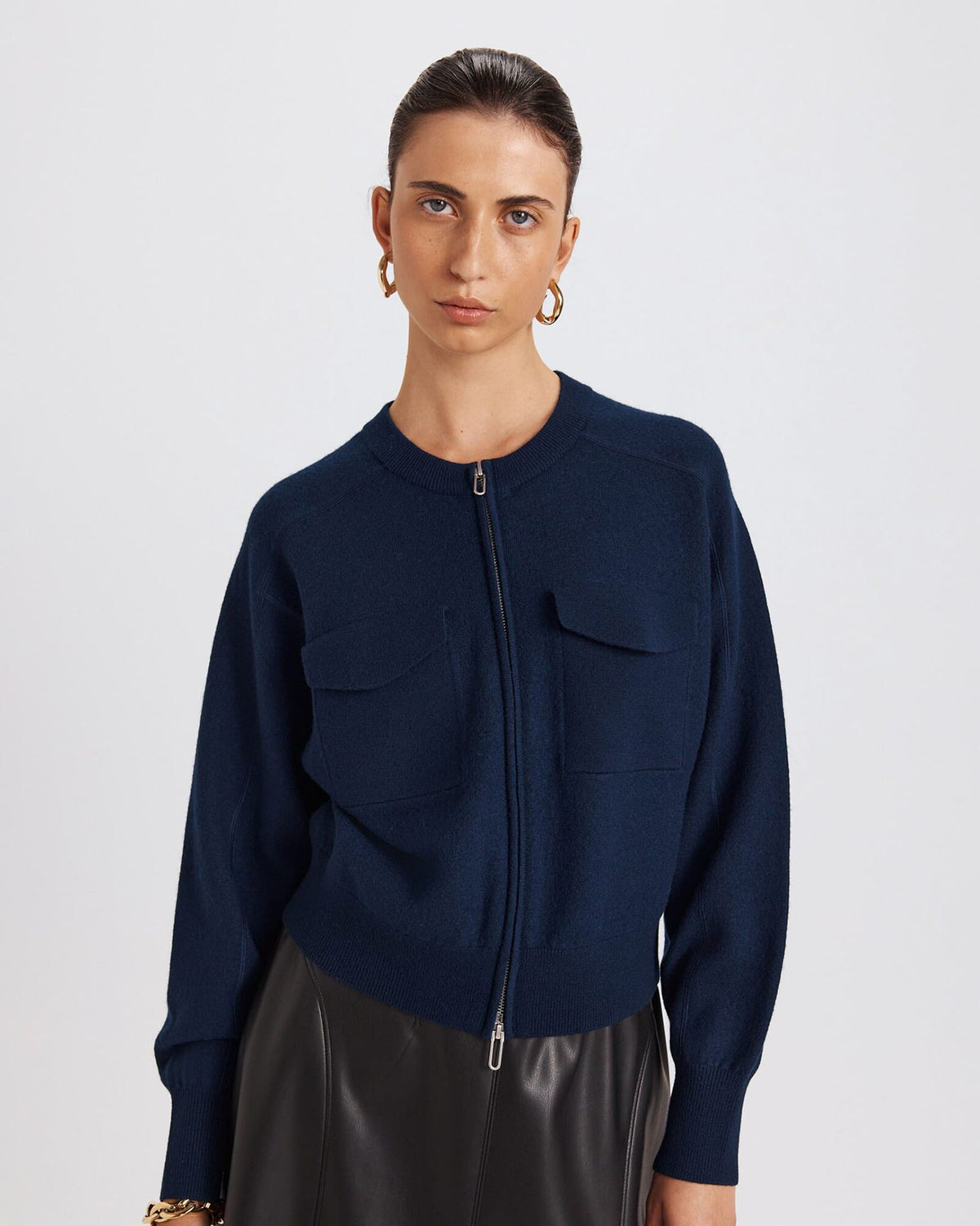 Amaya Boiled Wool Bomber