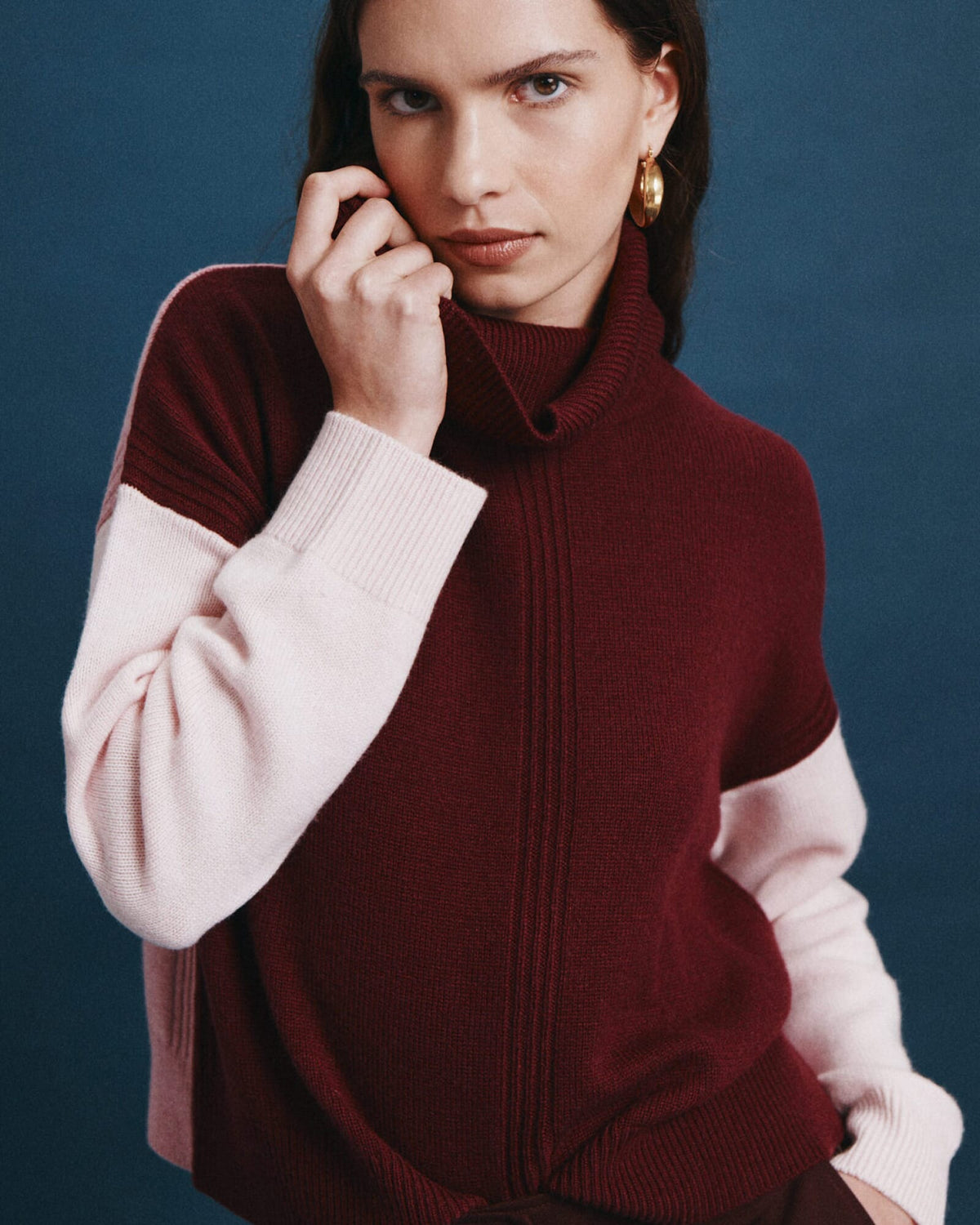 Claudia Wool Colour Block Knit