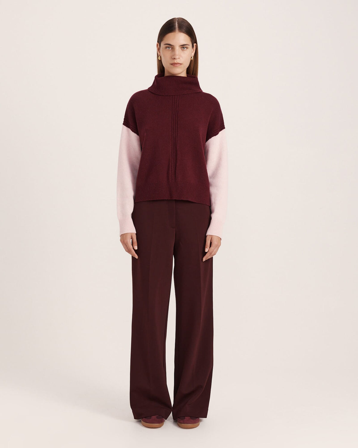 Claudia Wool Colour Block Knit