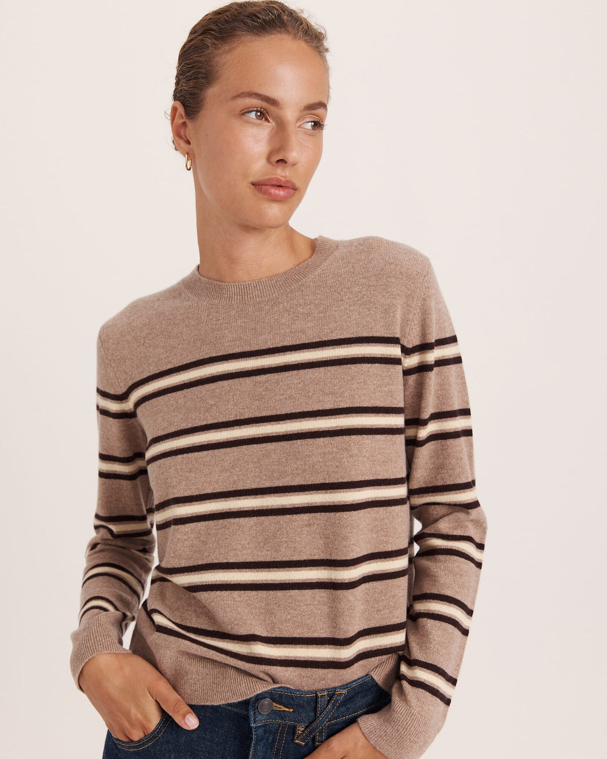 Nora Wool Cashmere Stripe Knit