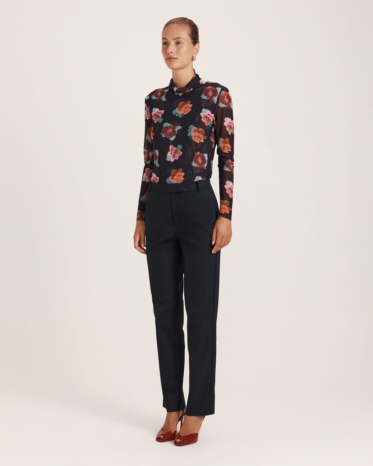 Tia Pintuck Slim Leg Pant