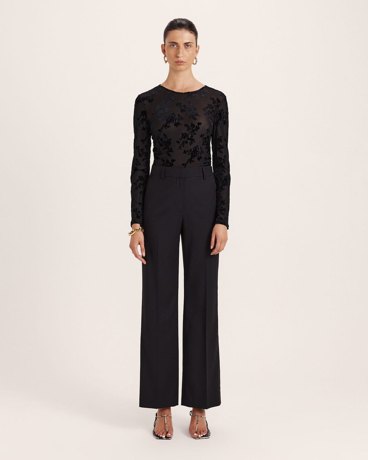Celeste Wool Straight Leg Pant