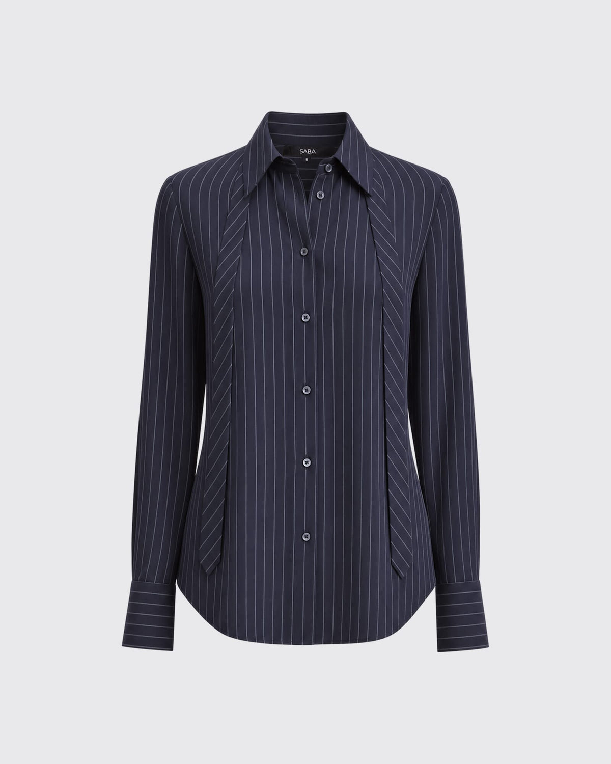 Polly Pinstripe Silk Shirt
